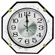 Часы настенные восьмигранные с плавным ходом секундной стрелки Sinix 1054WA