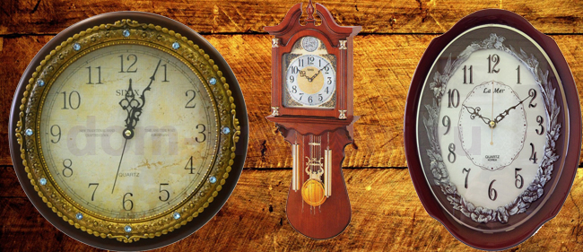 Настенные часы / Выбор настенных часов по цвету (настенные часы определённого цвета) / Коричневые и бежевые настенные часы