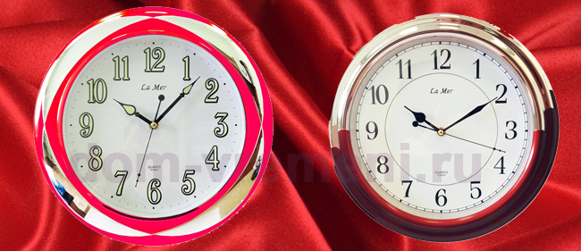 Настенные часы / Выбор настенных часов по цвету (настенные часы определённого цвета) / Красные настенные часы