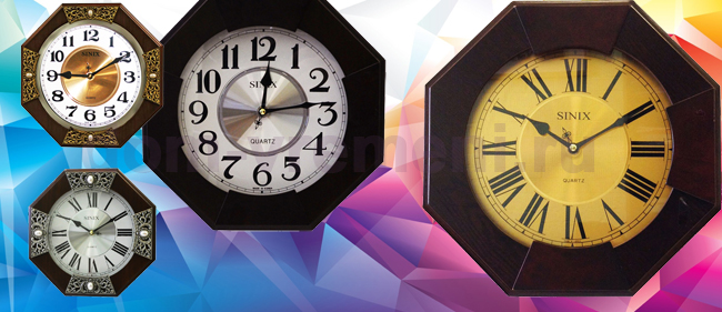 Настенные часы / Выбор настенных часов по форме (настенные часы определенной формы) / Восьмиугольные настенные часы