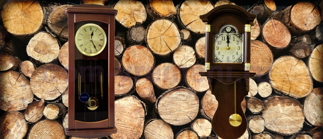 Настенные часы / Выбор настенных часов по фактуре материала корпуса часов / Деревянные настенные часы