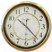Часы настенные круглые с плавным ходом секундной стрелки La Mer GD078001