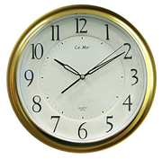 Часы настенные круглые с плавным ходом секундной стрелки La Mer GD173005