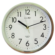 Часы настенные круглые с плавным ходом секундной стрелки La Mer GD205001