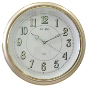 Часы настенные круглые светящиеся с плавным ходом секундной стрелки La Mer GD004015