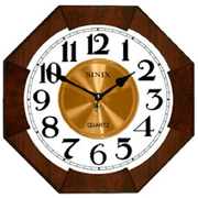 Часы настенные восьмигранные с плавным ходом секундной стрелки Sinix 1071CMA