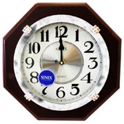 Часы настенные восьмигранные с плавным ходом секундной стрелки Sinix 1074WA