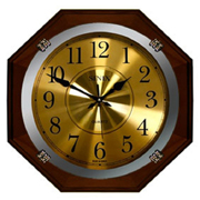Часы настенные восьмигранные с плавным ходом секундной стрелки Sinix 1075GA