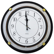 Часы настенные круглые с плавным ходом секундной стрелки Sinix 4041W