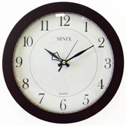 Часы настенные круглые с плавным ходом секундной стрелки Sinix 5060