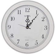 Часы настенные круглые с плавным ходом секундной стрелки Sinix 5061W