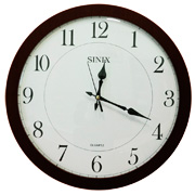 Часы настенные круглые с плавным ходом секундной стрелки Sinix 5062