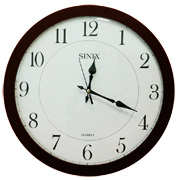 Часы настенные круглые с плавным ходом секундной стрелки Sinix 5063