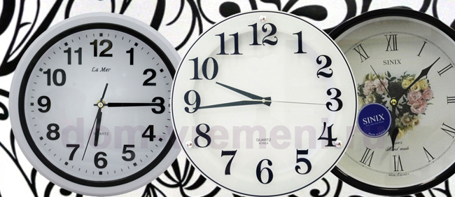 Настенные часы / Выбор настенных часов по цвету (настенные часы определённого цвета) / Черно-белые настенные часы