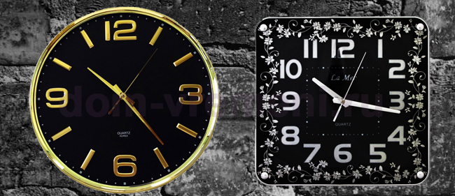 Настенные часы / Выбор настенных часов по цвету (настенные часы определённого цвета) / Часы настенные черные