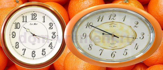 Настенные часы / Выбор настенных часов по цвету (настенные часы определённого цвета) / Оранжевые настенные часы
