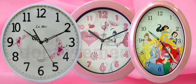 Настенные часы / Выбор настенных часов по цвету (настенные часы определённого цвета) / Розовые настенные часы