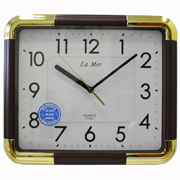 Часы настенные прямоугольные с плавным ходом секундной стрелки La Mer GD195002