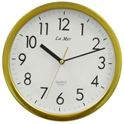 Часы настенные круглые с плавным ходом секундной стрелки La Mer GD205002