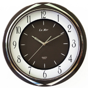 Часы настенные круглые с плавным ходом секундной стрелки La Mer GD234009