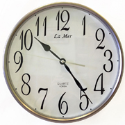 Часы настенные круглые с плавным ходом секундной стрелки La Mer GD256002