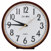Часы настенные круглые с плавным ходом секундной стрелки La Mer GD018-2