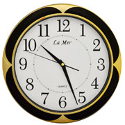 Часы настенные круглые с плавным ходом секундной стрелки La Mer GD232007