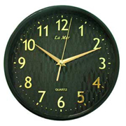 Часы настенные черные с плавным ходом секундной стрелки La Mer GD236001G