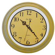 Часы настенные круглые с механизмом плавного хода секундной стрелки La Mer GD051011