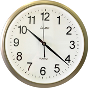 Часы настенные круглые с плавным ходом секундной стрелки La Mer GD055006