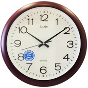 Часы настенные круглые кварцевые с механизмом плавного хода La Mer GD089001